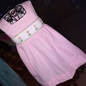 LIKE NEW! Copper Key Smocked Seersucker Dress, CAN BE $15. w/$4.99shipping!